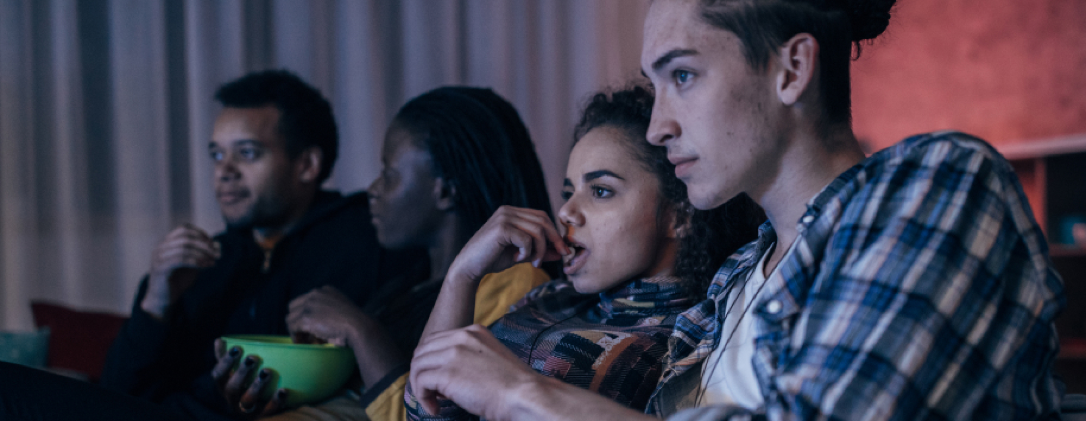 younger people watching tv