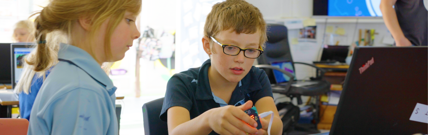 Students from Flinders Island using Bitlink's Internet of Things Kit