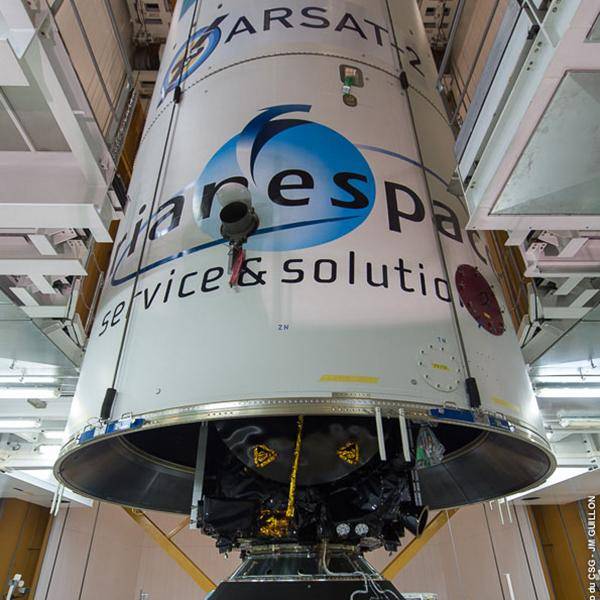 A close up of a rocket's nose cone